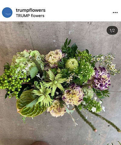 TRUMP flowers（トランプフラワーズ）公式インスタグラムから引用したアレンジメントの画像