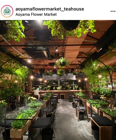 青山フラワーマーケット ティーハウス公式インスタグラムから引用したカフェの画像